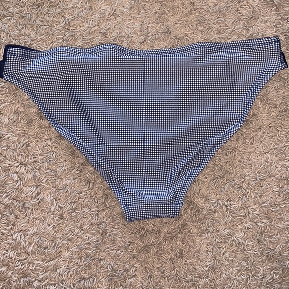 NWT Draper James Bikini Set Banded Bralette Sz M & Hipster Sz L Navy Gingham - Picture 5 of 7